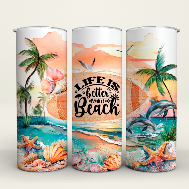 Life Is Better At The Beach - 20 Oz Tumbler Wrap