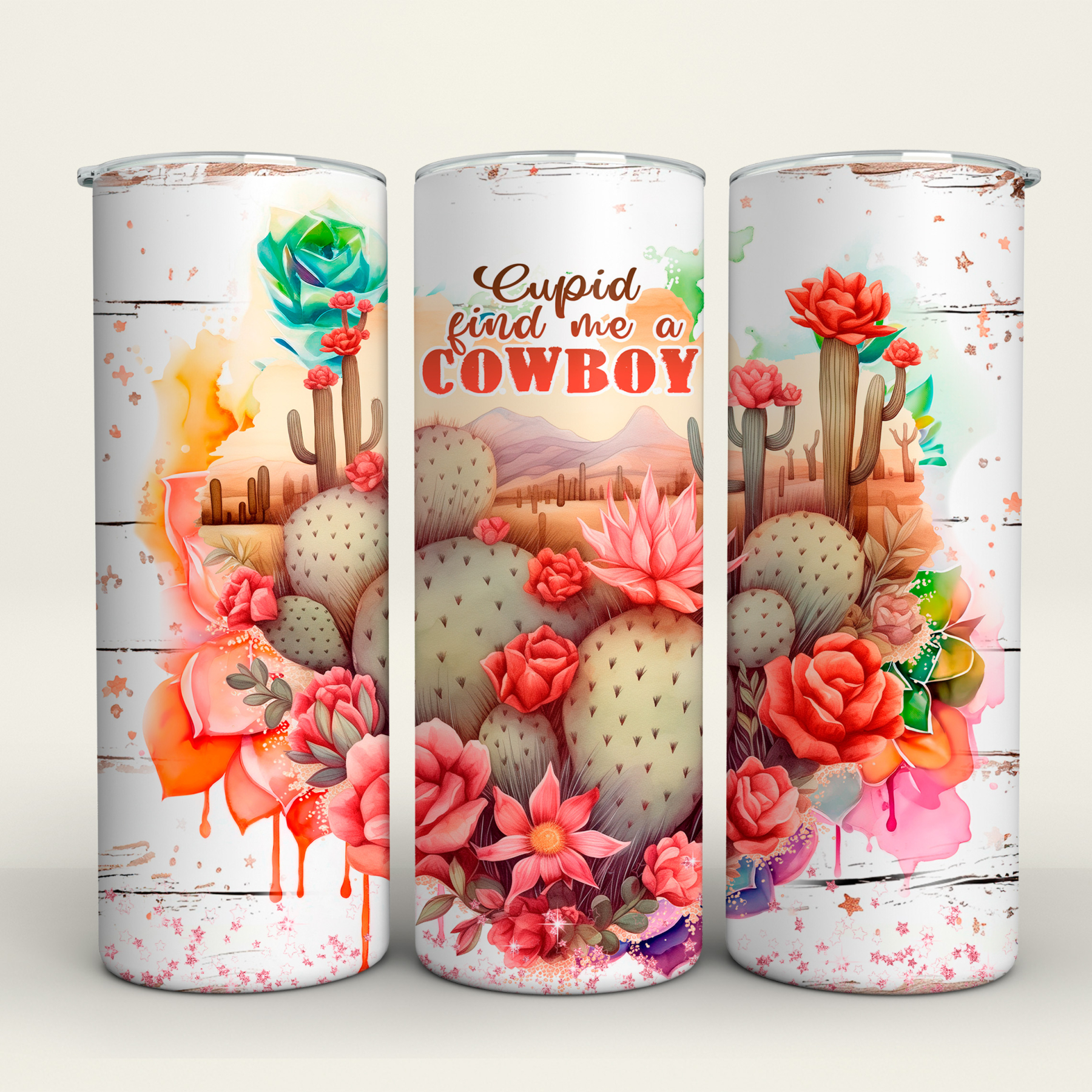 Cupid Find Me A Cowboy - 20 Oz Tumbler Wrap