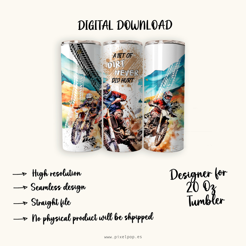 Motocross - 20 Oz Tumbler Wrap