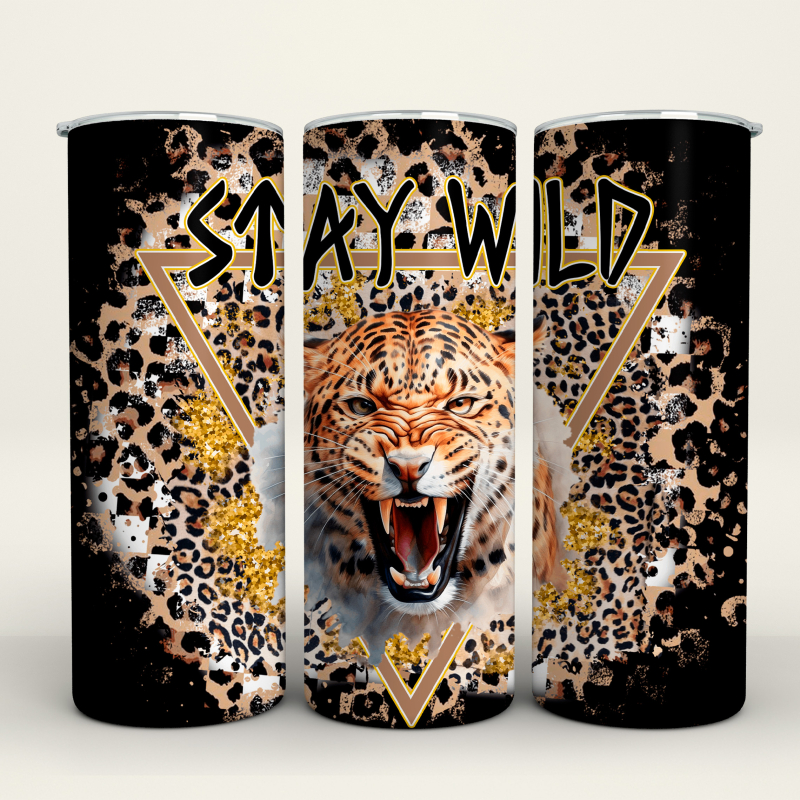 Def Leopard Stay Wild- 20 Oz Tumbler Wrap