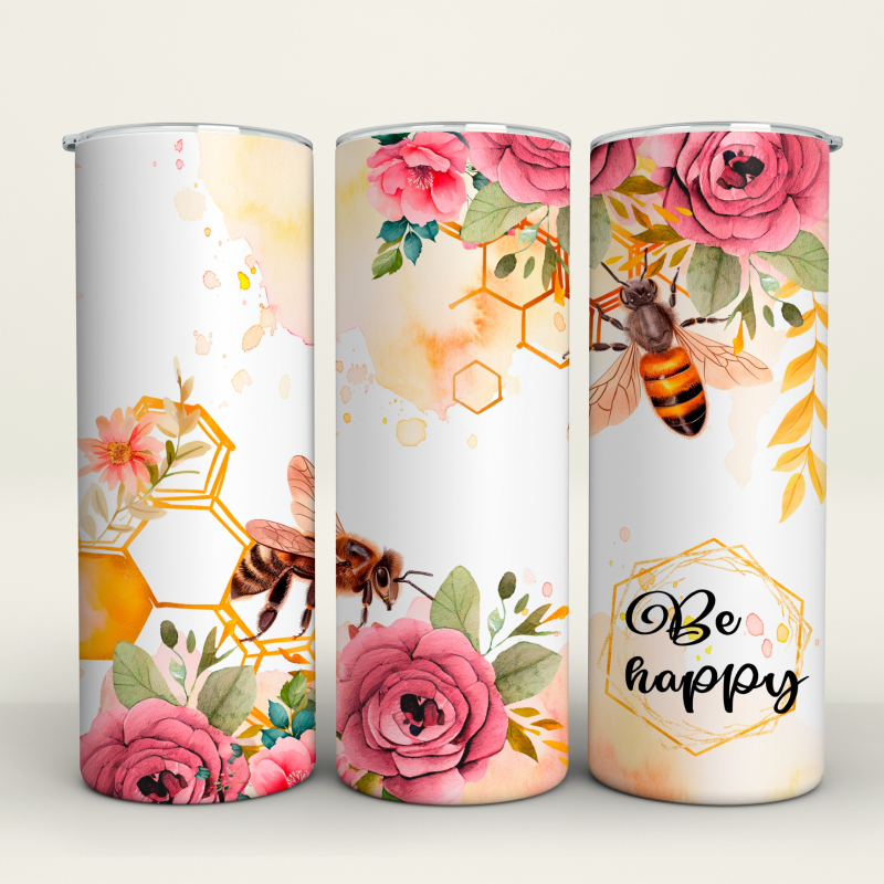 Be Happy - 20 Oz Tumbler Wrap