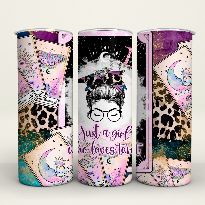 Just A Girl Who Loves Tarot - 20 Oz Tumbler Wrap