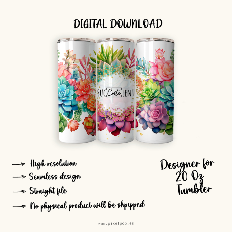 Succulent - 20 Oz Tumbler Wrap