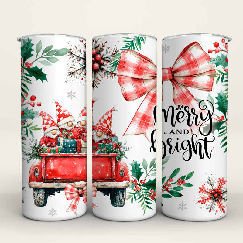 Merry and Bright - 20 Oz Tumbler Wrap