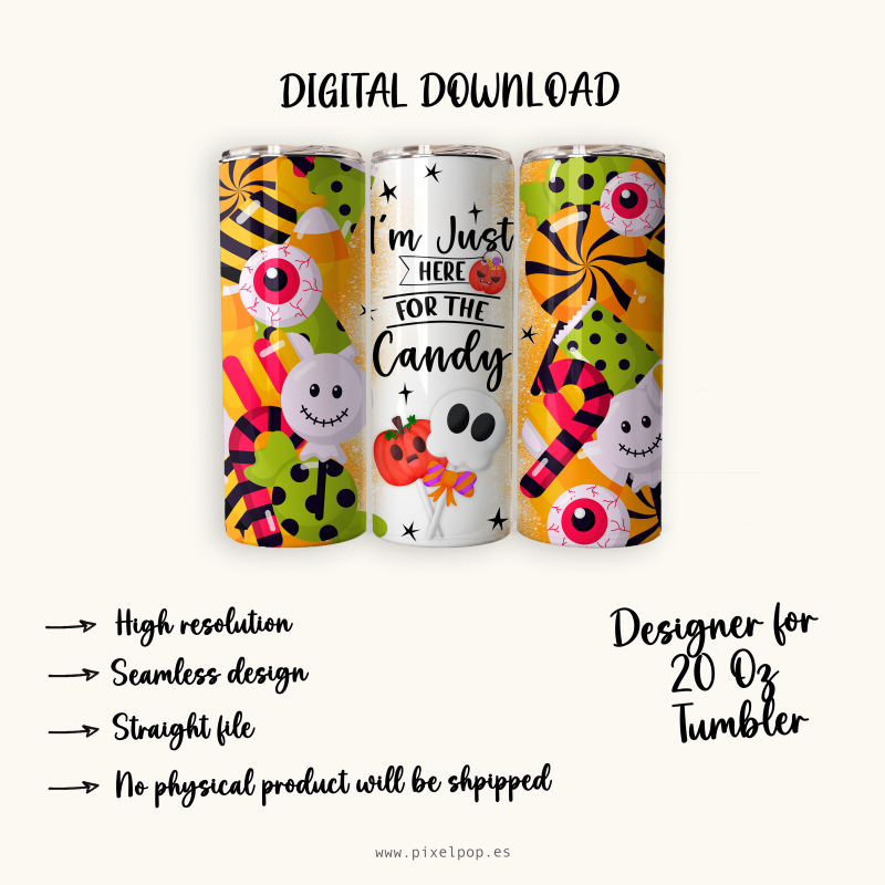 Candy Halloween - 20 Oz Tumbler Wrap