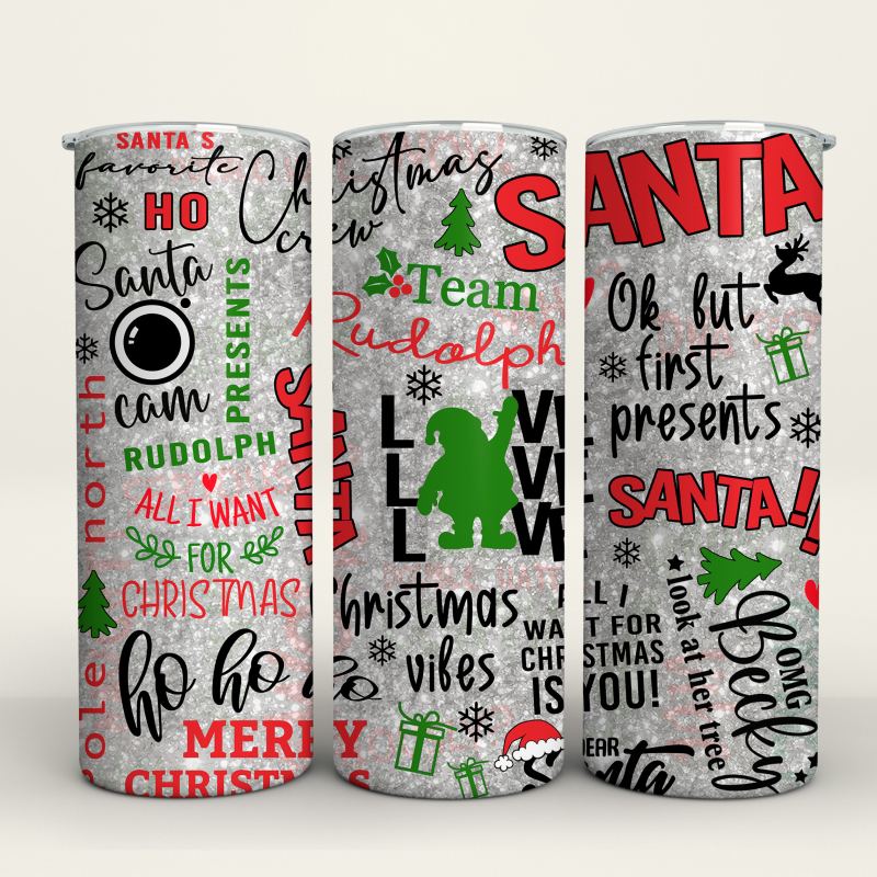 Santa - 20 Oz Tumbler Wrap