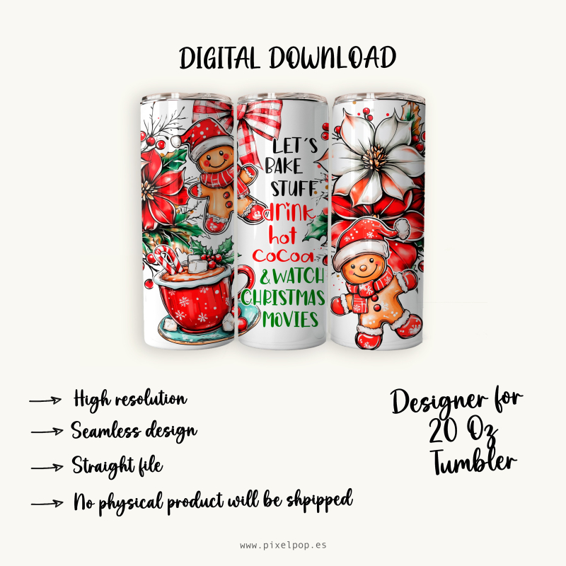 Drink Hot Cocoa - 20 Oz Tumbler Wrap