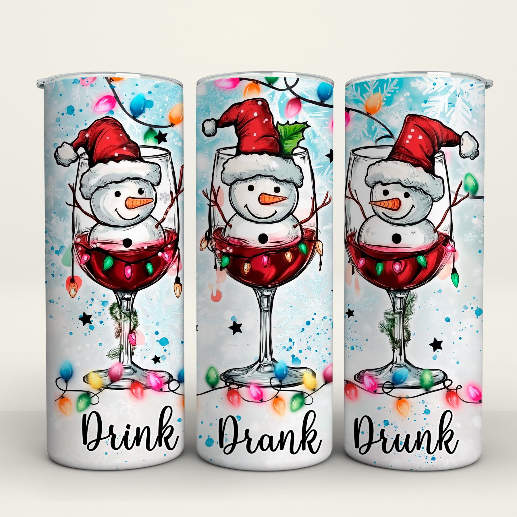 Drink Drank Drunk - 20 Oz Tumbler Wrap